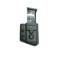 Black plastic magazine carrier with snap fasteners for 1911 extended magazine