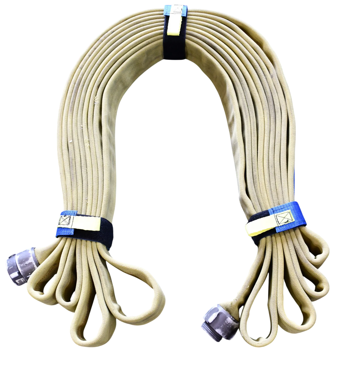 21” Individual Hose Strap (Blue) - FFHS-BL21 featuring heavy-duty Velcro and a strong metal ring for secure hose bundling.
