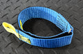 Detail view of the 21” Individual Hose Strap (Blue) - FFHS-BL21 showing the easy pull tabs for quick deployment.