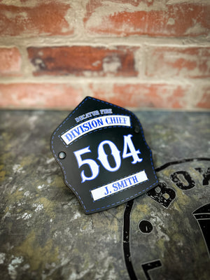 Traditional Panel Shield (1-1 Panel) Leather Helmet Front