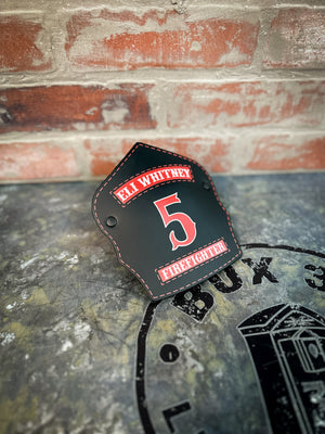 Traditional Panel Shield (1-1 Panel) Leather Helmet Front