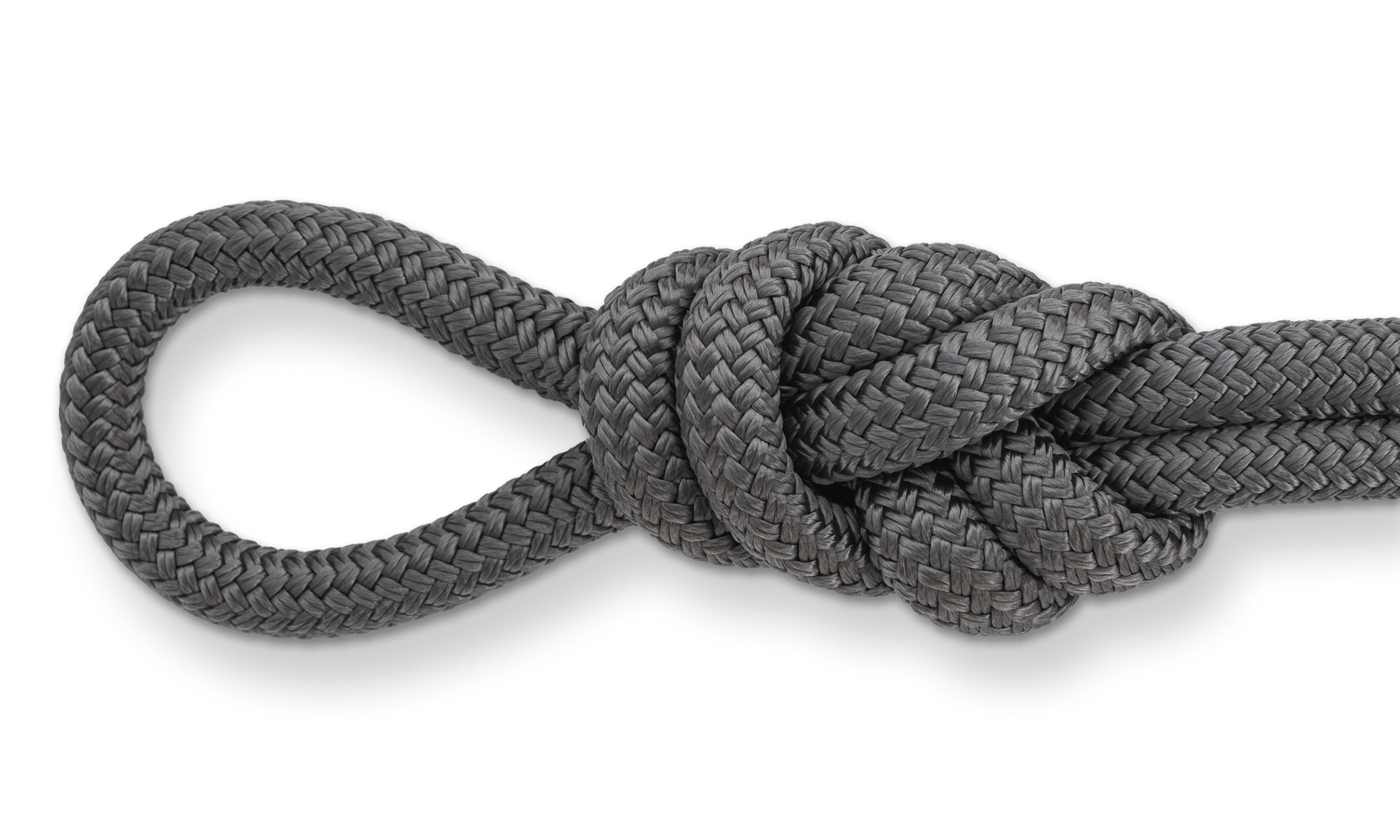 Variety of 1/2 inch nylon double braid ropes displayed, showing color and flexibility.