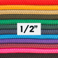 1/2 inch nylon rope in a solid color, ideal for boating and crafts.