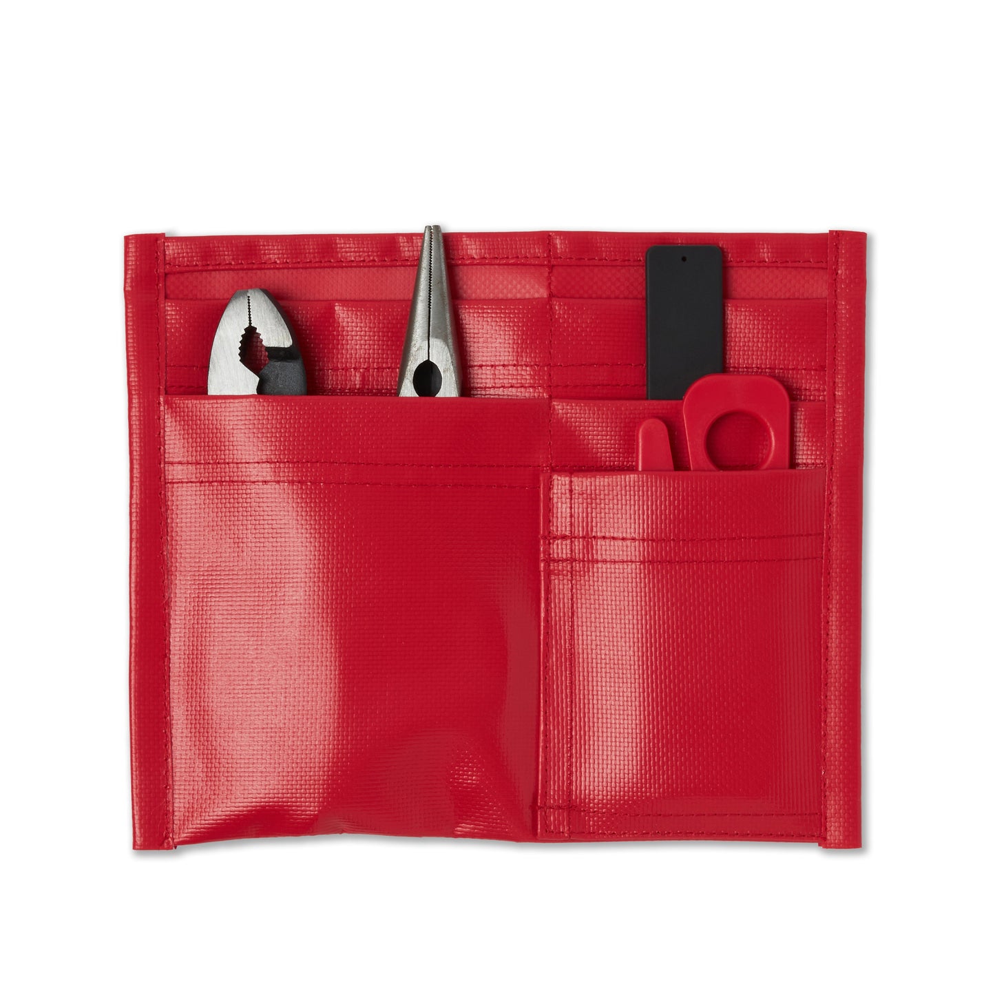 Firefighter 5 Pocket Tool Pouch with Gift Pack inc. Shove Knife & Seatbelt Cutter, Standard Tool Pouch (Red)