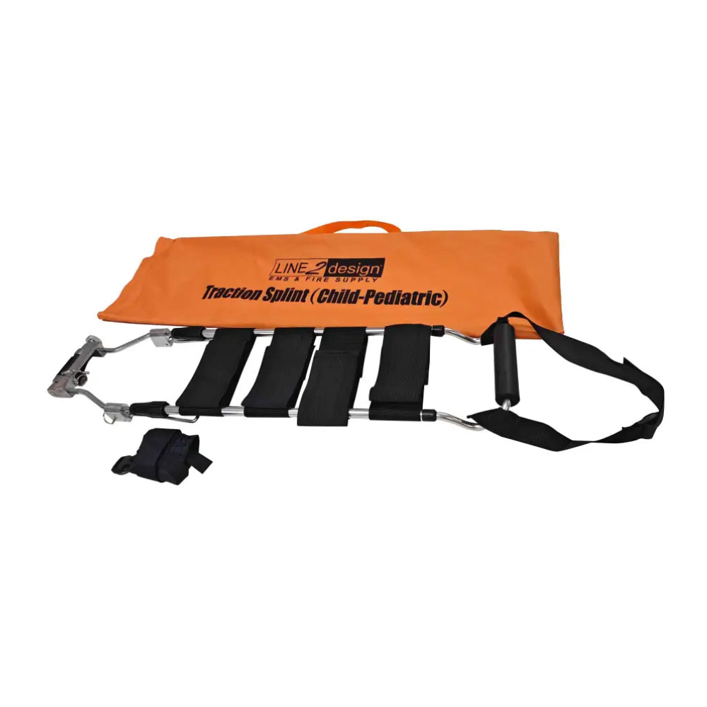LINE2design Traction Splint Child-Pediatric First Aid Splint with Carrying Case
