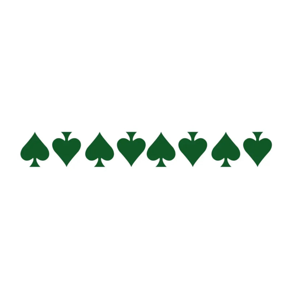 DARK GREEN REFLECTIVE ACE OF SPADE HELMET DECAL 8 PACK