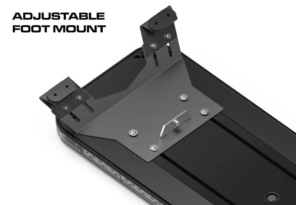 Adjustable foot mount light bar on Feniex Fusion-S GPL Exterior Light Bar for optimal visibility