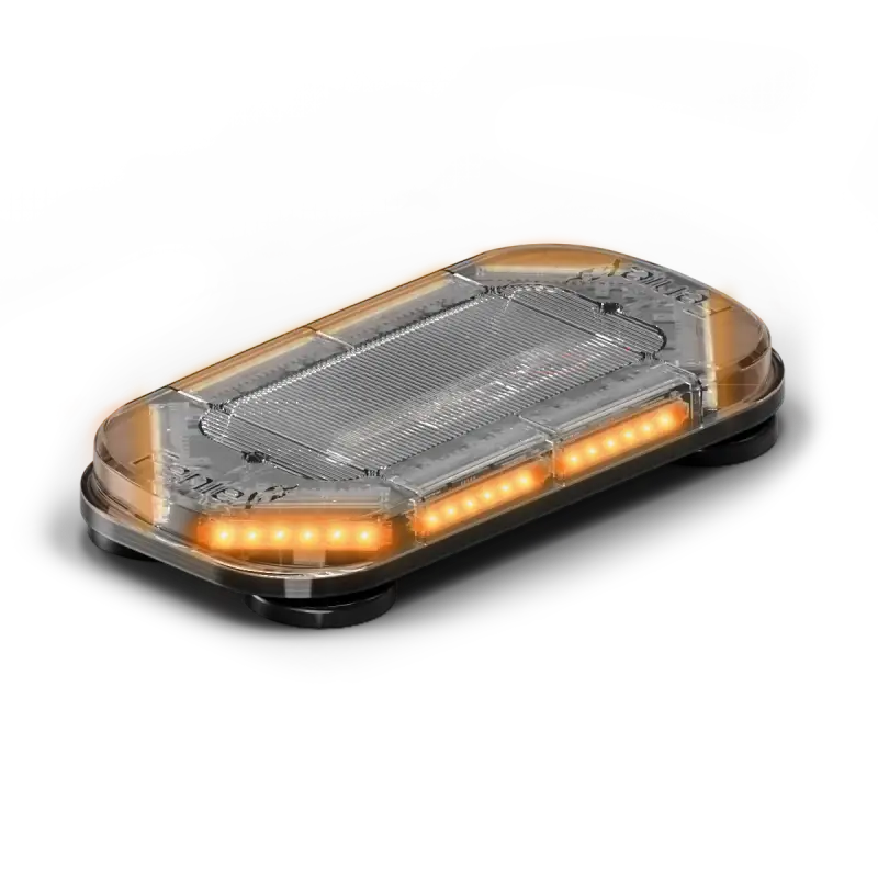 Amber LED emergency light bar on Feniex Quantum 2.0 mini light bar for safety