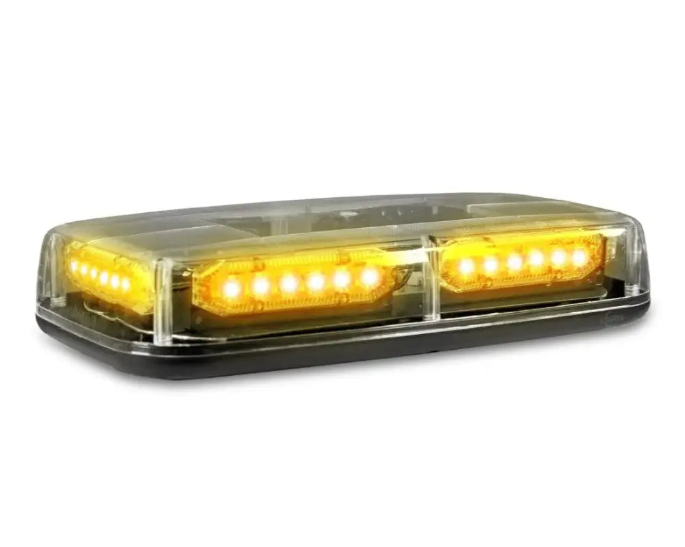 Amber LED warning light bar on UBL U-Lite Mini Light Bar for emergency signaling