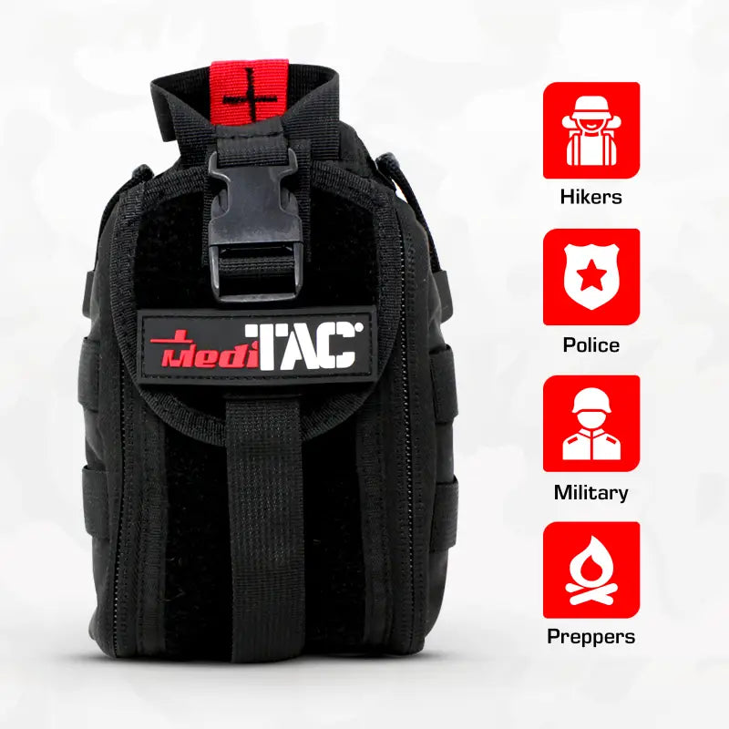 Black first aid kit for first responders firefighters and police Tactical IFAK Kit