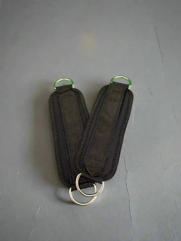 Black ankle straps with metal rings for SFE Ankle Strap Cable attachment