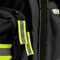 Black Scherber First Responder Bag with neon yellow stripes, ideal for EMT EMS trauma