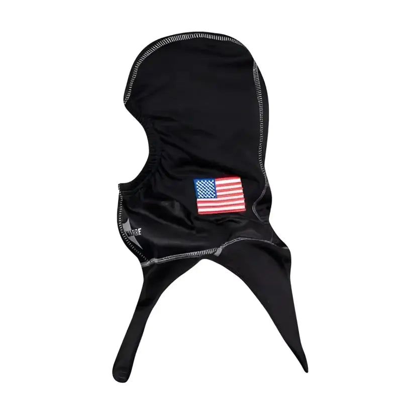 Black Nomex Blend Black flag particulate hood with American flag patch for protection