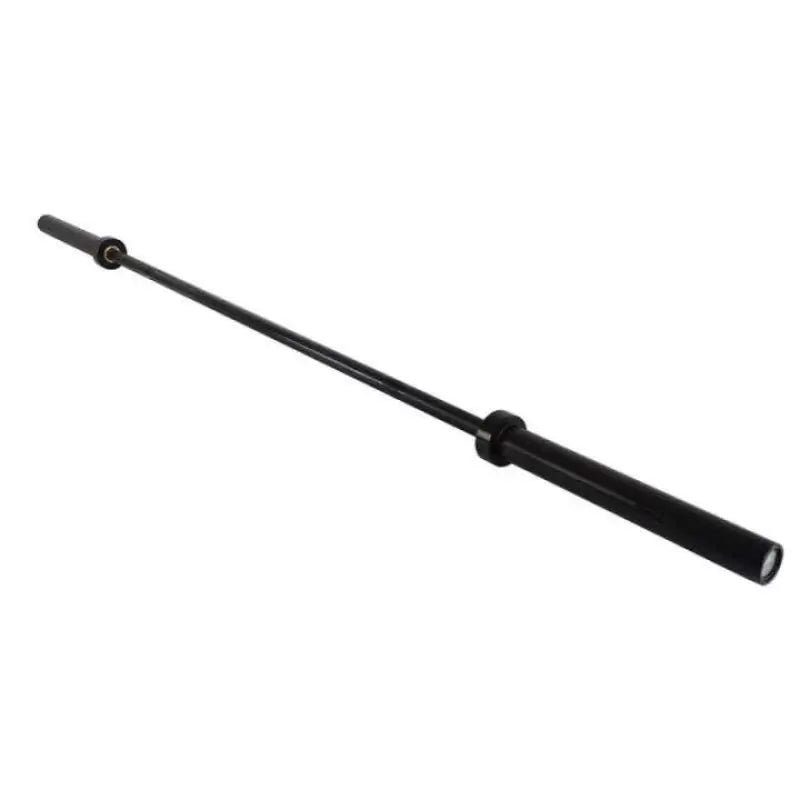 Black Olympic Barbell for weightlifting, ideal for first responders and firefighters