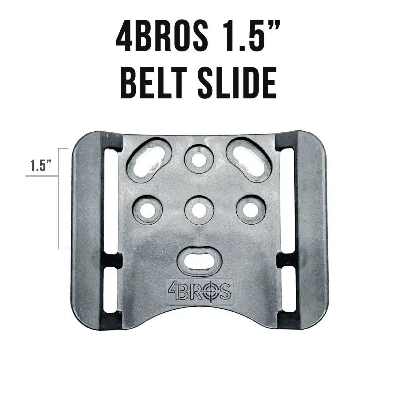 Black belt slide for Glock 19 with Streamlight TLR-7 in Four Brothers Holsters OWB magazine pouch