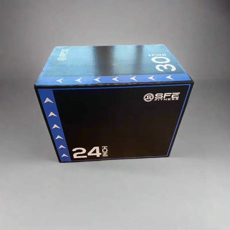 Black and blue SFE 3-in-1 Soft Foam Plyo Box for versatile workouts and training