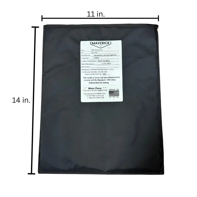 Ultra-Lightweight Flexible Backpack Armor Level IIIA with black soft armor plate