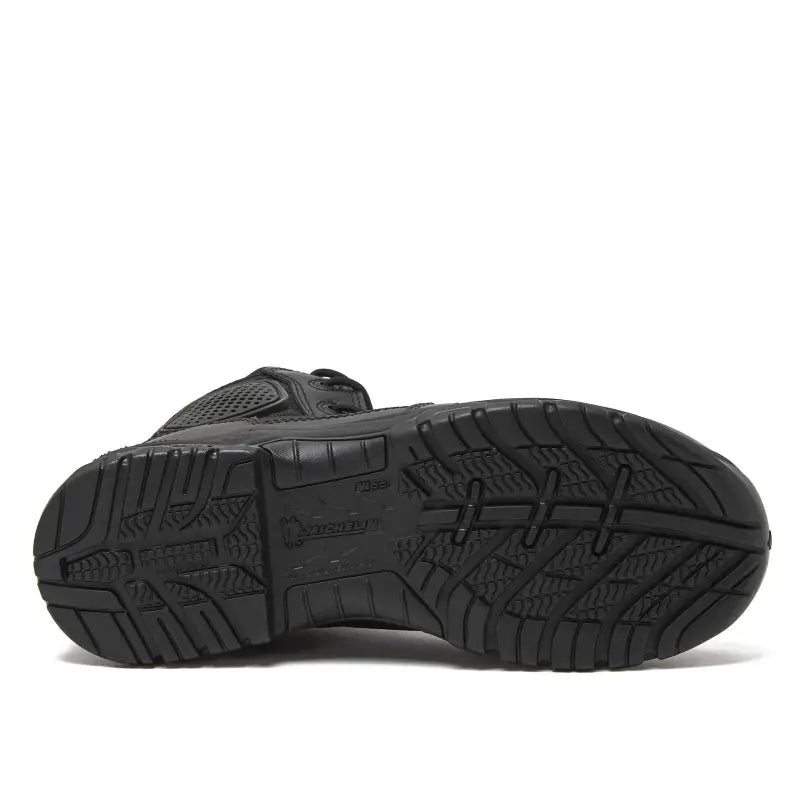 Black boot sole with tread on STRIKE FORCE 6’’ Boot SZ for firefighters and first responders