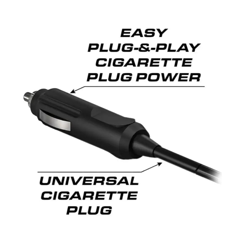 Black cigarette lighter plug for Feniex Remote Spot Light for easy vehicle lighting