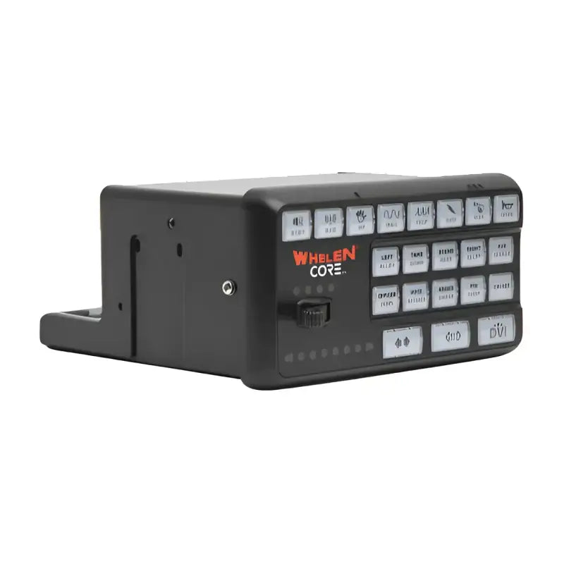 Black control box with buttons for Whelen CenCom Core-S emergency communication system