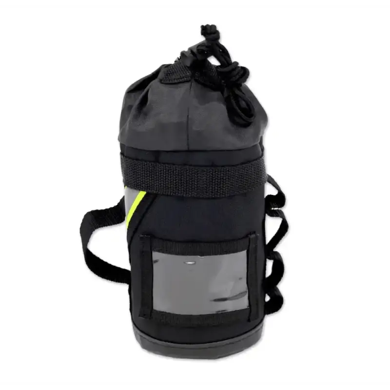 Black insulated bottle holder with adjustable straps for Personal Rope + Bailout Kit