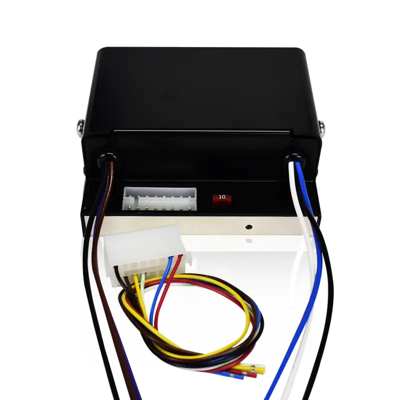 Black electronic control box with wiring harness for Whelen Gamma Siren GAMMA2