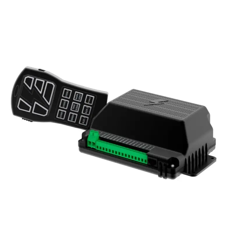 Black electronic control box with remote for UBL Handheld Siren and Controller product