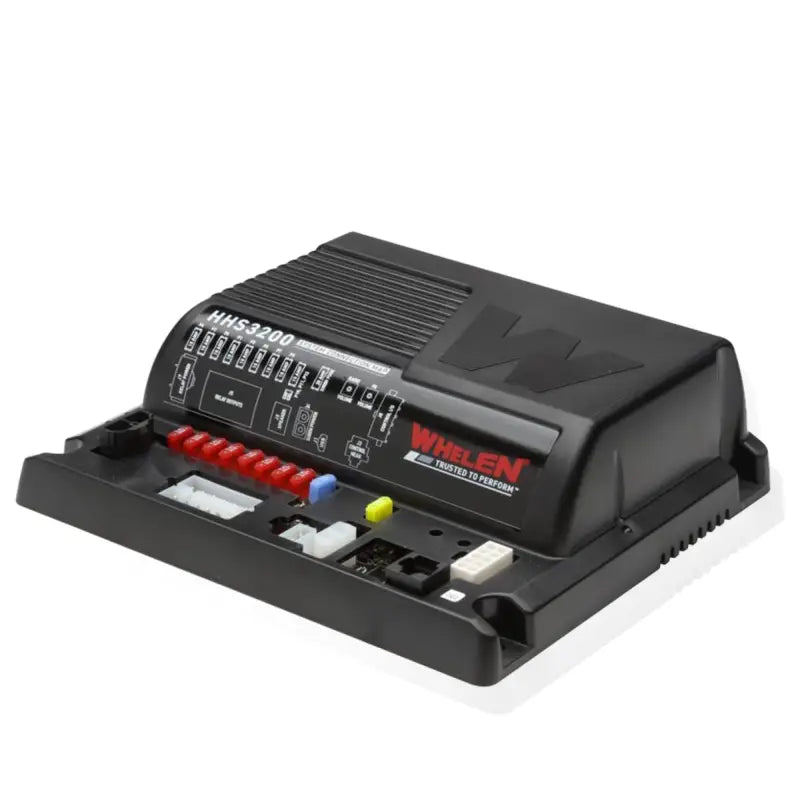 Black emergency vehicle control system for Whelen HHS3200 handheld siren and controller