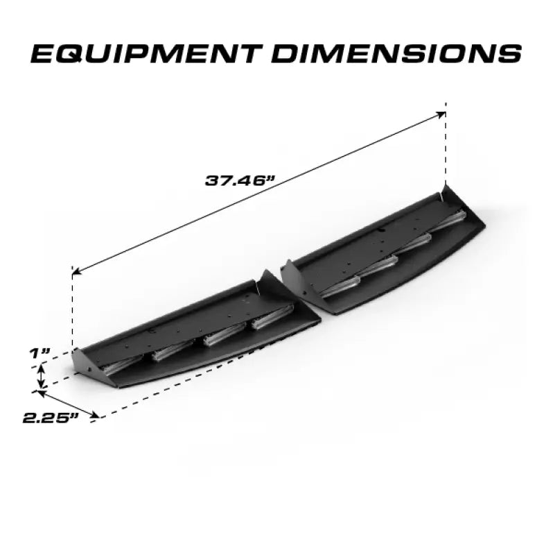 Feniex Quantum 2.0 interior front light bar with black equipment dimensions for first responders