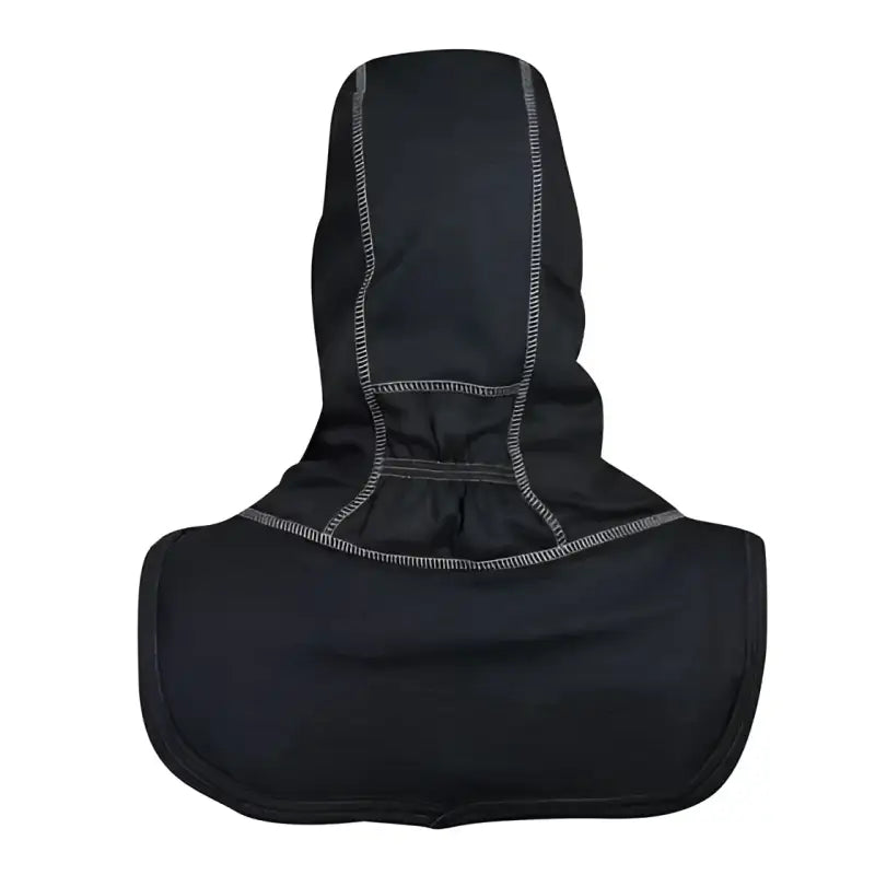 Black fire-resistant balaclava from HALO 360 NOMEX BLEND BLACK EMB FLAG PARTICULATE HOOD