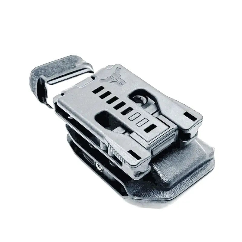 Black and gray modular holster with magazine retention adjustment for Hellcat Pro OWB magazine pouch