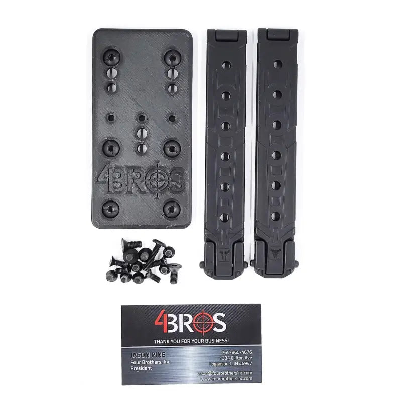 Black holster mounting kit for Sig Sauer MPX magazine holster, fits Sig Sauer firearms