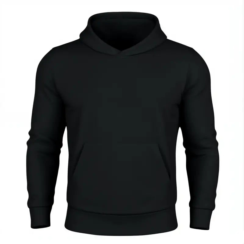 Durable Concealment Hoodie with black fabric, hand pocket, and smooth draws