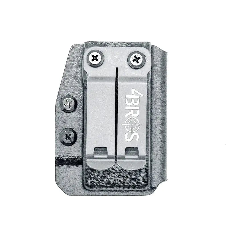 Black Kydex Sig Sauer P320-XTEN IWB magazine holster with adjustable retention and metal clips