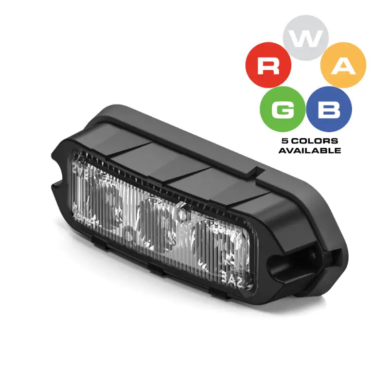 Black LED emergency vehicle light on Feniex T3 Surface Mount Grille Light for LED warning lights