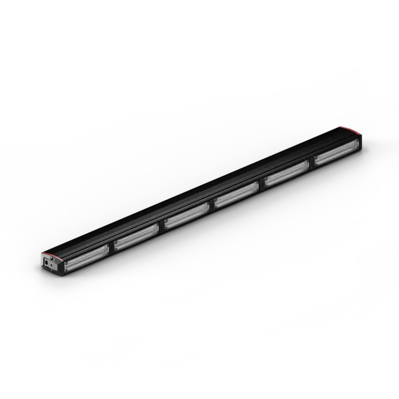 Black LED light bar on Feniex Quantum 2.0 Stick Light for first responders