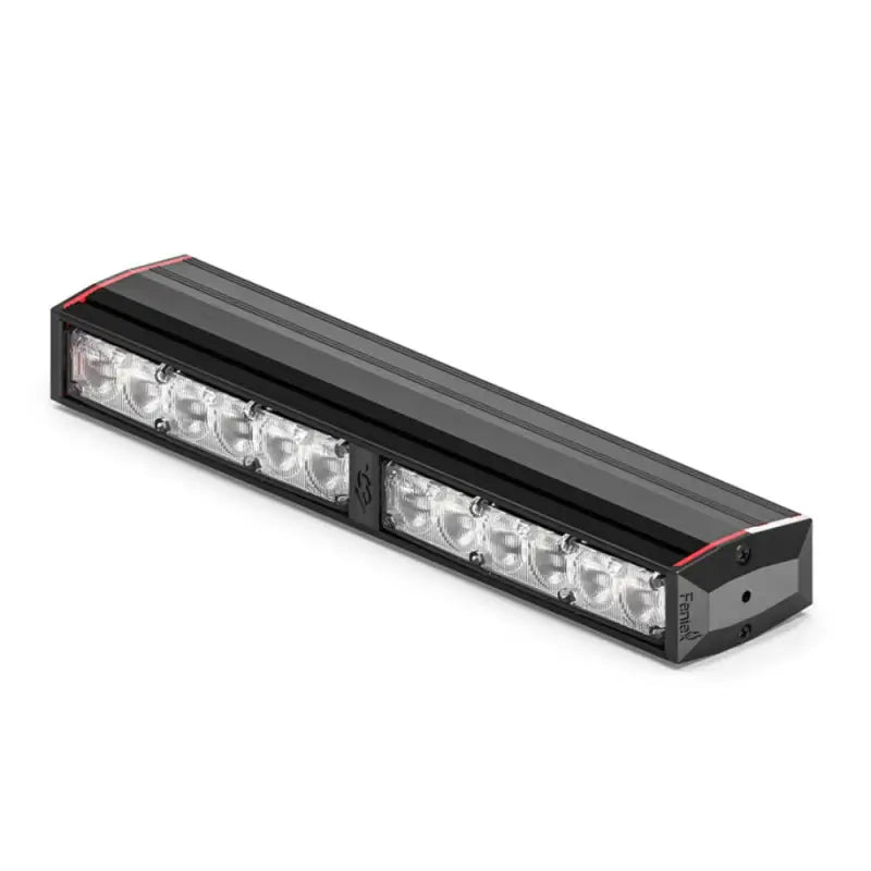 Black LED light bar on Feniex Fusion-S 200 Stick Light for first responders