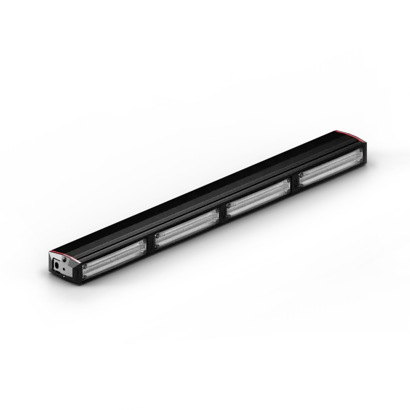 Black LED light bar on Feniex Quantum 2.0 Stick Light for first responders