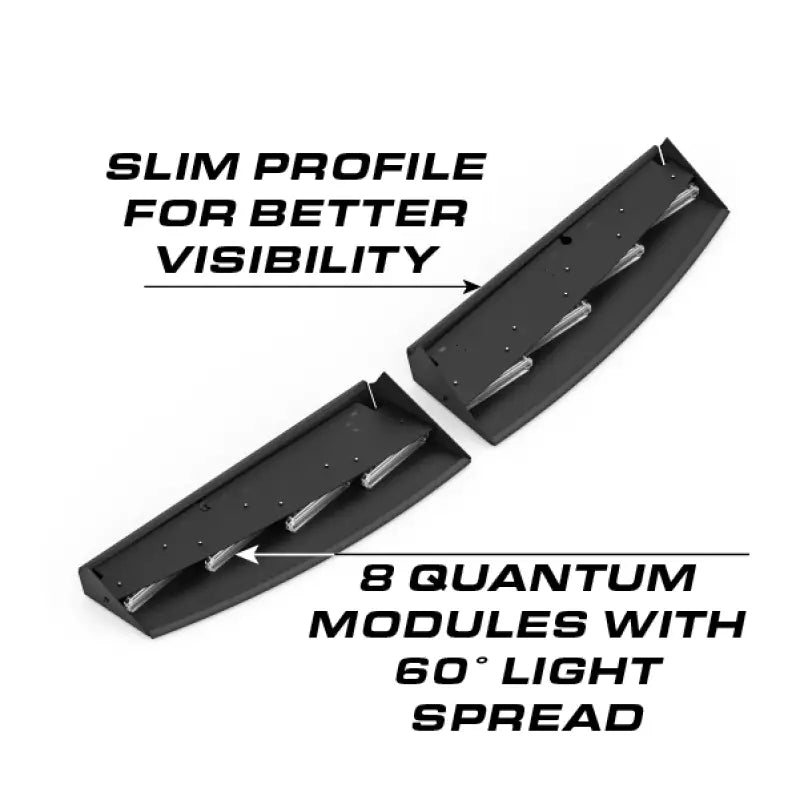 Black LED light bar for Feniex Quantum 2.0 interior front light bar used by first responders