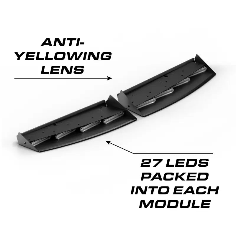 Black LED light modules for Feniex Quantum 2.0 light bar used by first responders