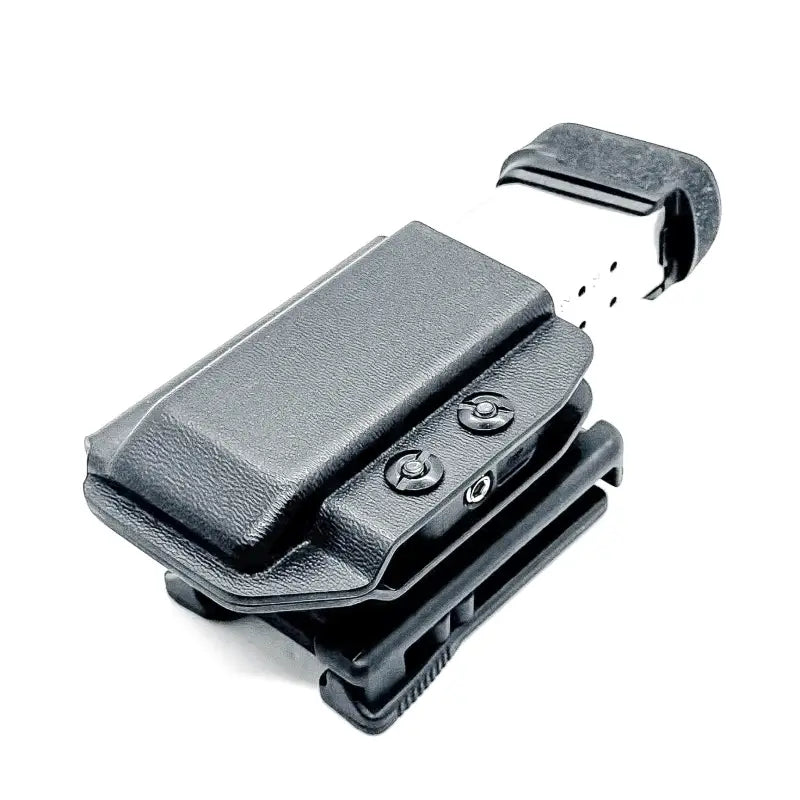 Black magazine holster from Four Brothers Holsters with retention adjustment for the Hellcat Pro OWB Magazine Pouch
