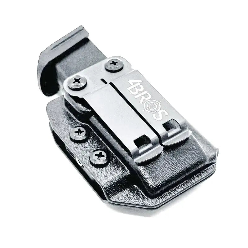 Black magazine holster with metal clip for P365-FUSE IWB pouch by Four Brothers Holsters