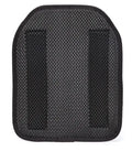 Black mesh lumbar support cushion with vertical channels on Redemption Tactical plate carrier