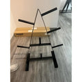 Black metal plate rack on SFE Standard One Inch A Frame Rack for first responders