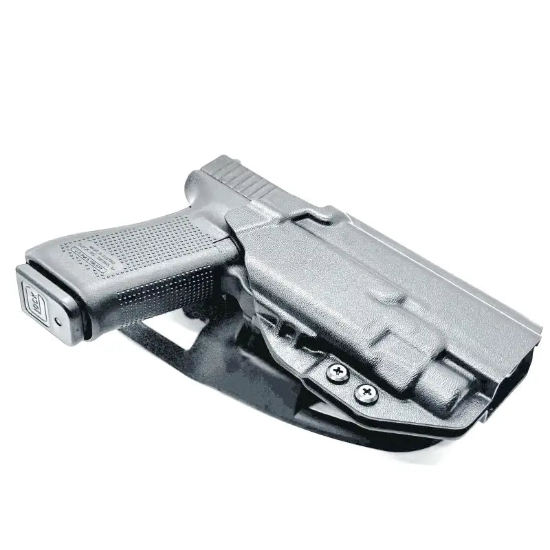 Black Glock 17 with TLR-7 HL-X in duty and competition holster for Streamlight TLR-7 HL-X