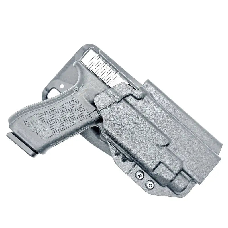 Black pistol in a holster for Glock 17 with Streamlight TLR-7 HL-X or TLR-7