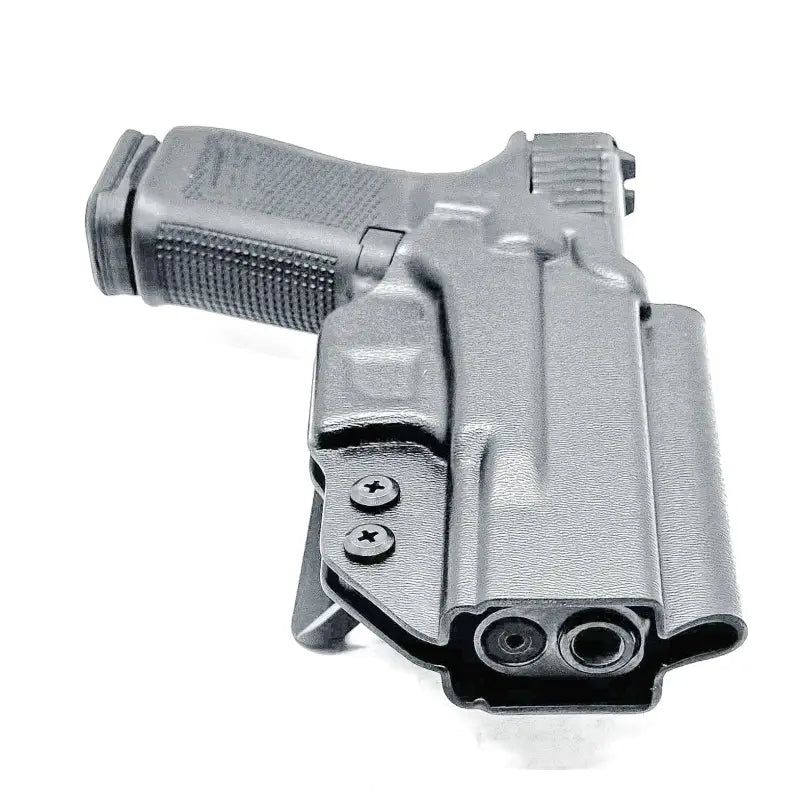 Black Glock 19 OWB Holster with magazine pouch for easy concealed carry