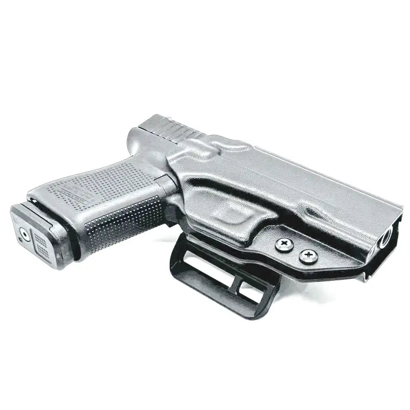 Black Glock 19 OWB Holster with magazine pouch for easy concealed carry