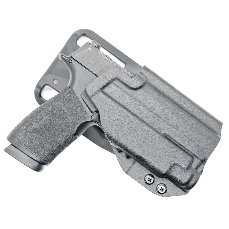 Black P365 X-Macro pistol in a holster compatible with Streamlight TLR-7 and TLR-7 HL-X