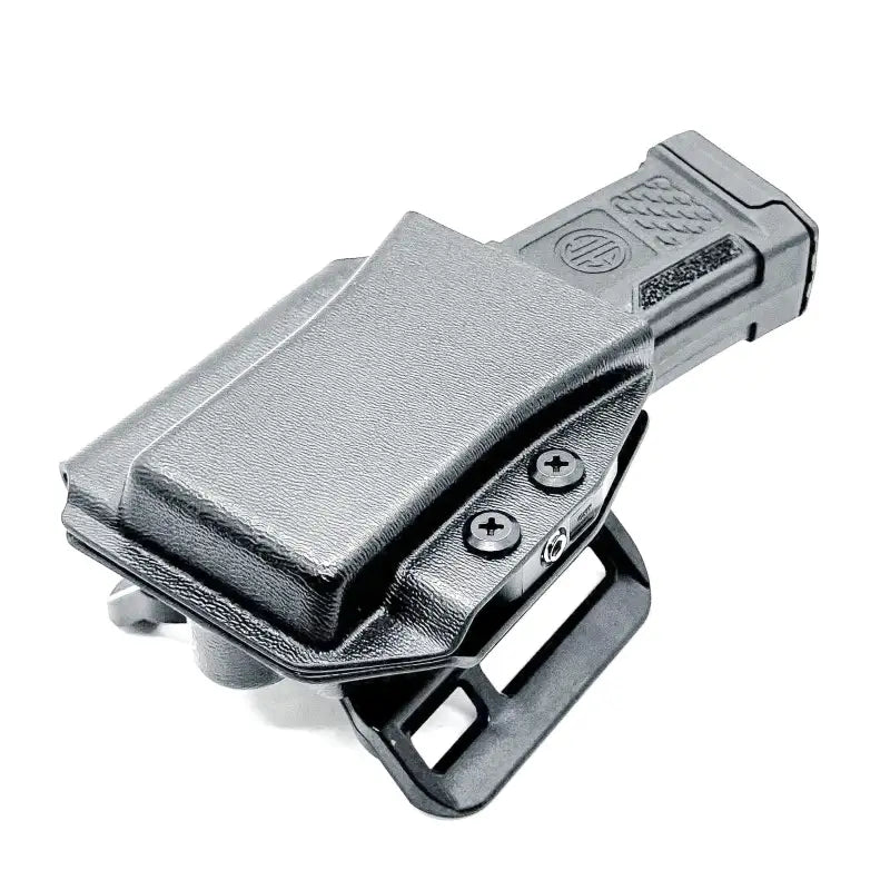 Black Sig Sauer MPX magazine holster with pistol and magazine for concealed carry
